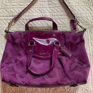 Plum Coach Handbag
